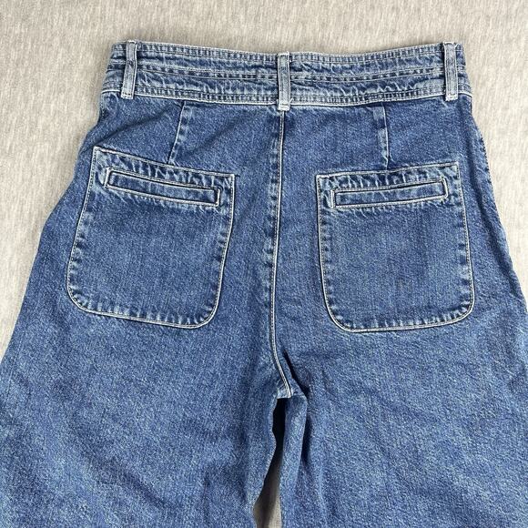 WE THE FREE Women Size 30 Colette High Rise Wide Leg Cropped Cotton Denim Jeans - Picture 5 of 16